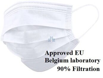 Mouthmask of highest comfort, 90% filtration for safe single use-50 pieces