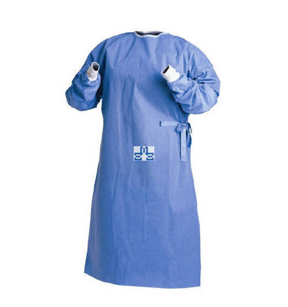 Disposable isolation gown, coated