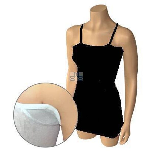 Tee-shirt maillot interface spécial corset à bretelles-noir
