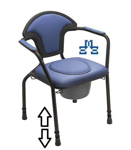 Tualetes krēsls gados vecākiem cilvēkiem-reguliuojamas