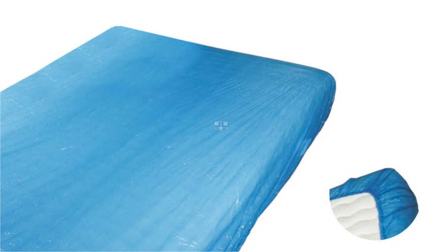 Engangs madrassovertrekk med elastisk bånd rundt kanten